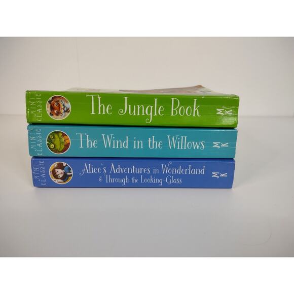 3 Mini Classics Paperbk Wind in the Willows The Jungle Book Alice In Wonderland - Picture 2 of 14